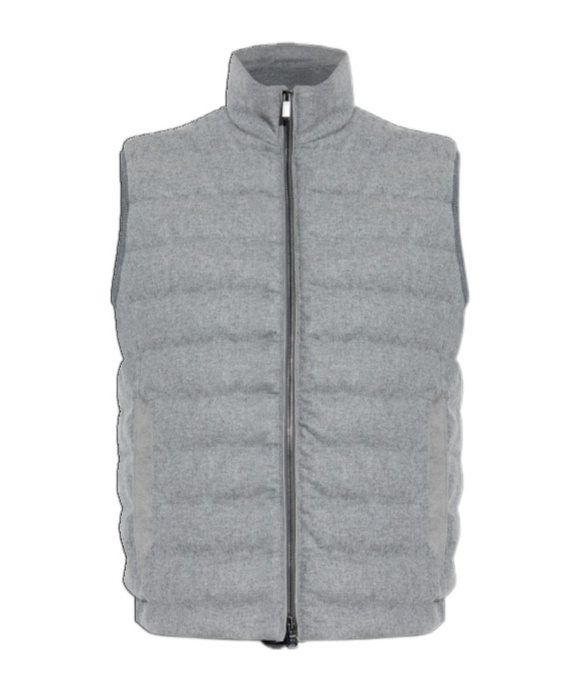 Paul & Shark Quilted Vest In Gray