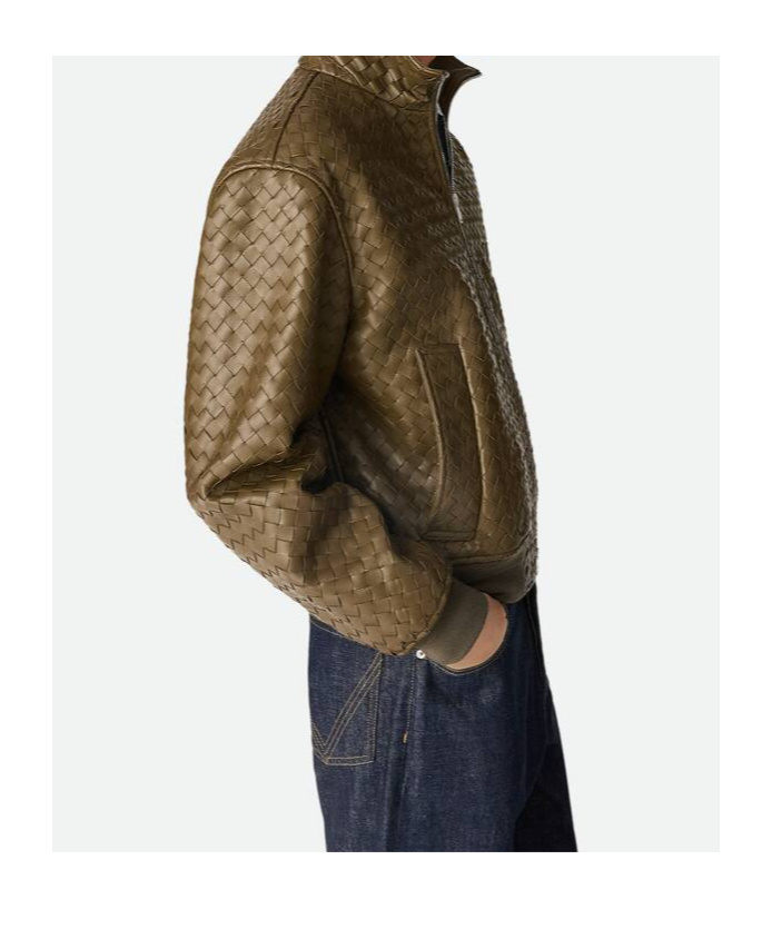Bottega Veneta Intrecciato Leather Blouson