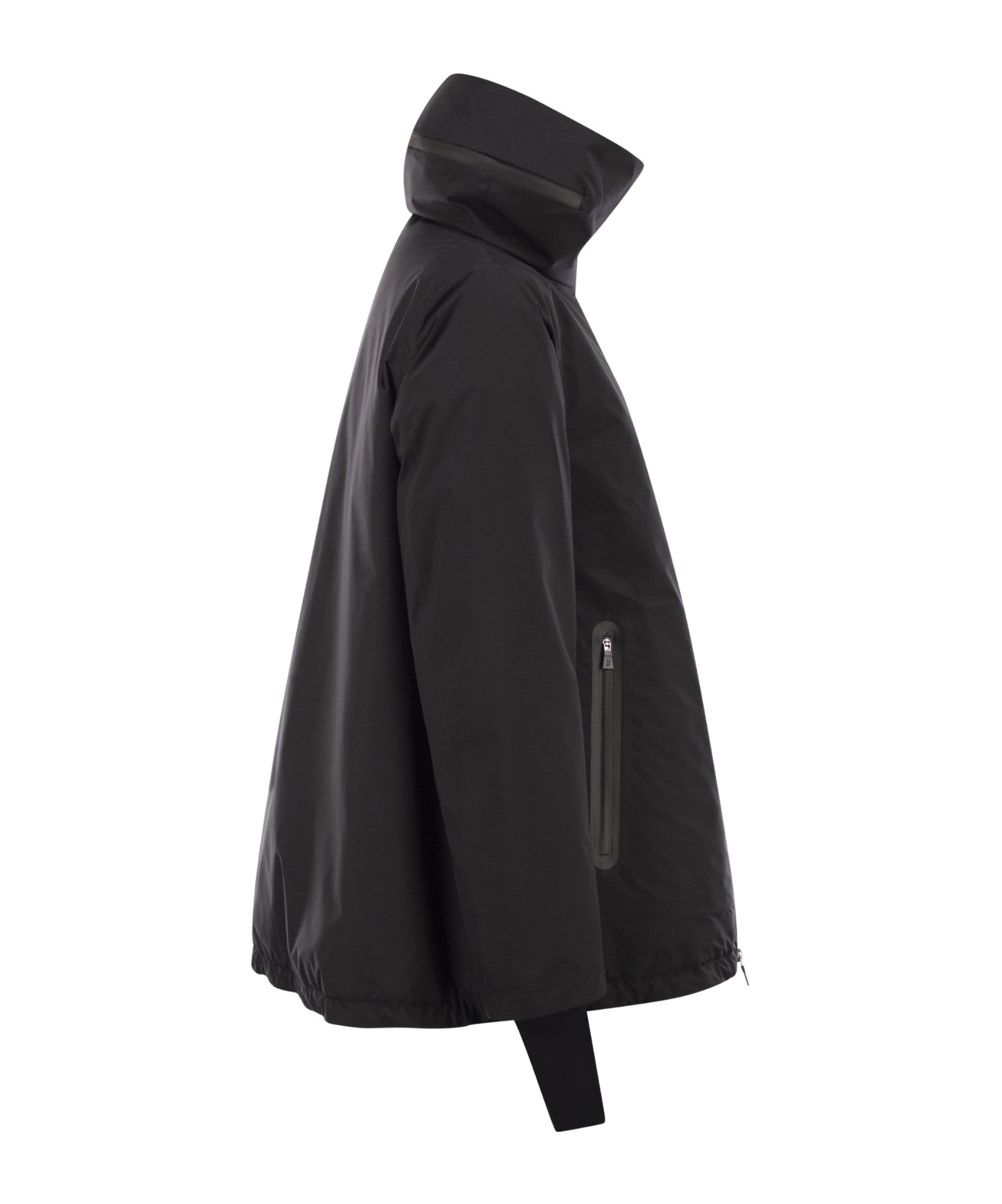 Herno Hooded Padded Jacket Side Pockets In Black