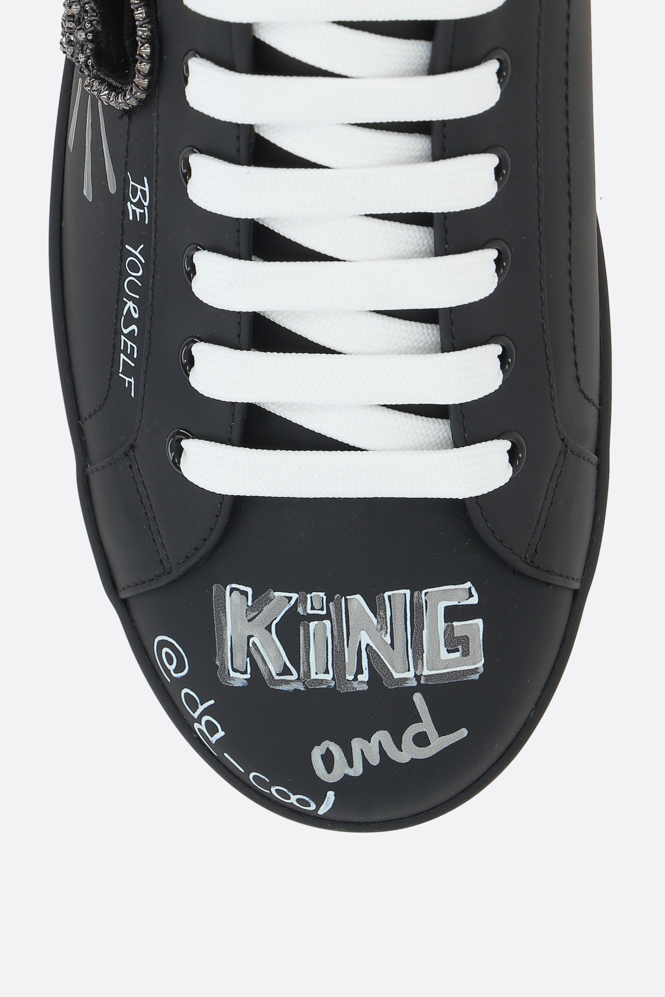 Dolce & Gabbana Lace-up Low-cut Casual Skate Shoes In Black