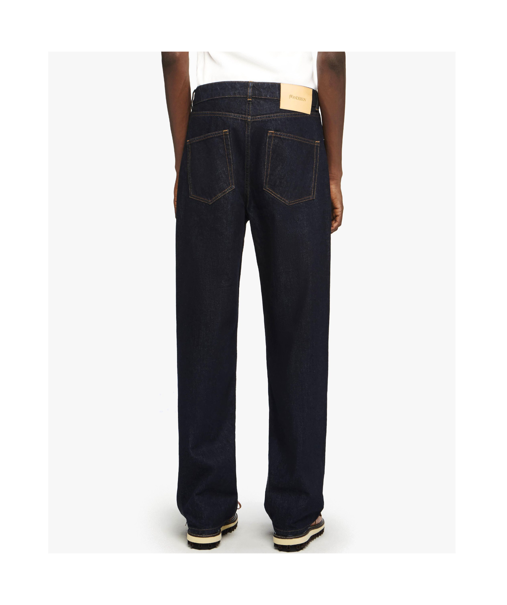Jw Anderson Mid-rise Straight-leg Jeans In Black