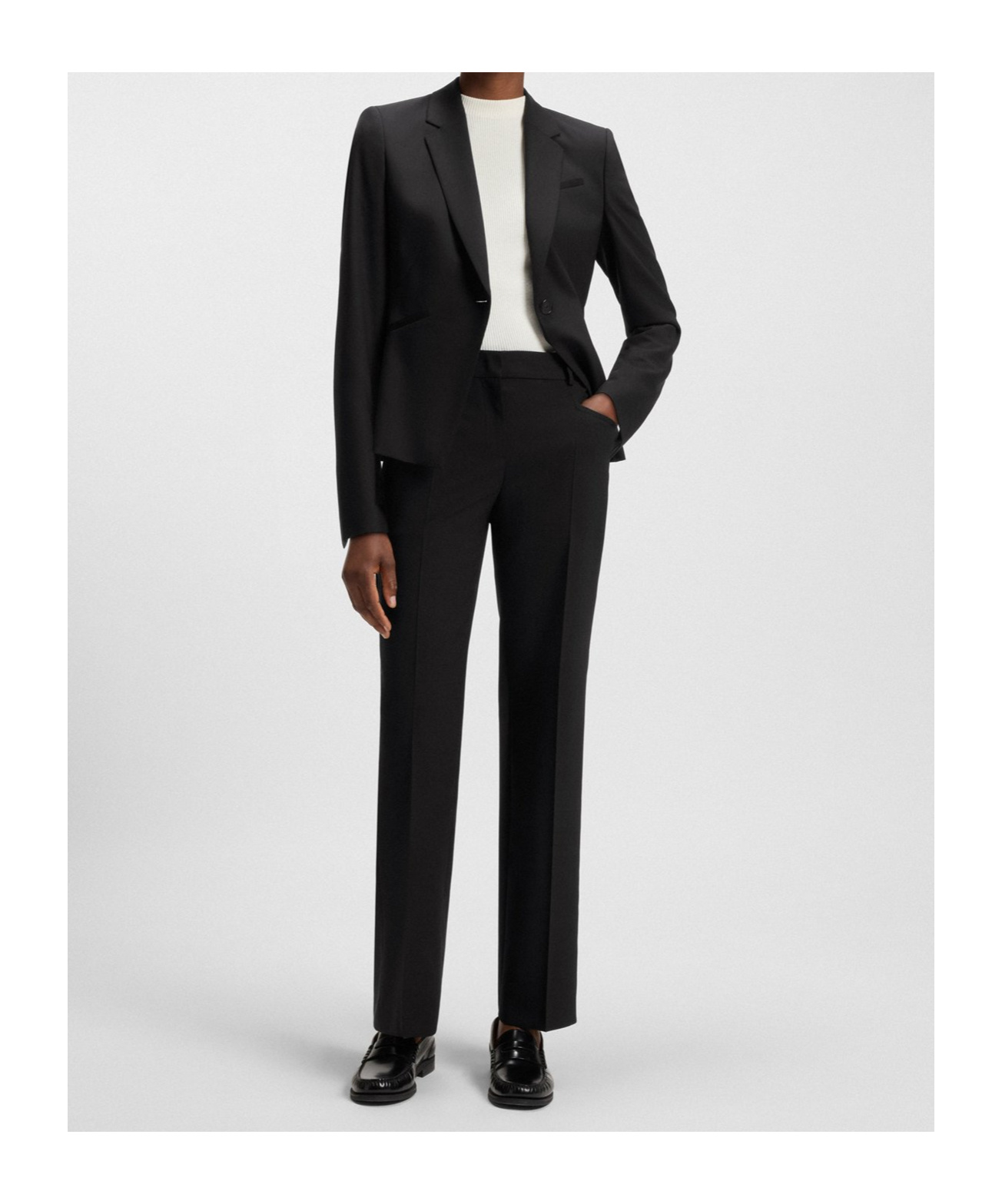 Hugo Boss Single-breasted Blazer In Black