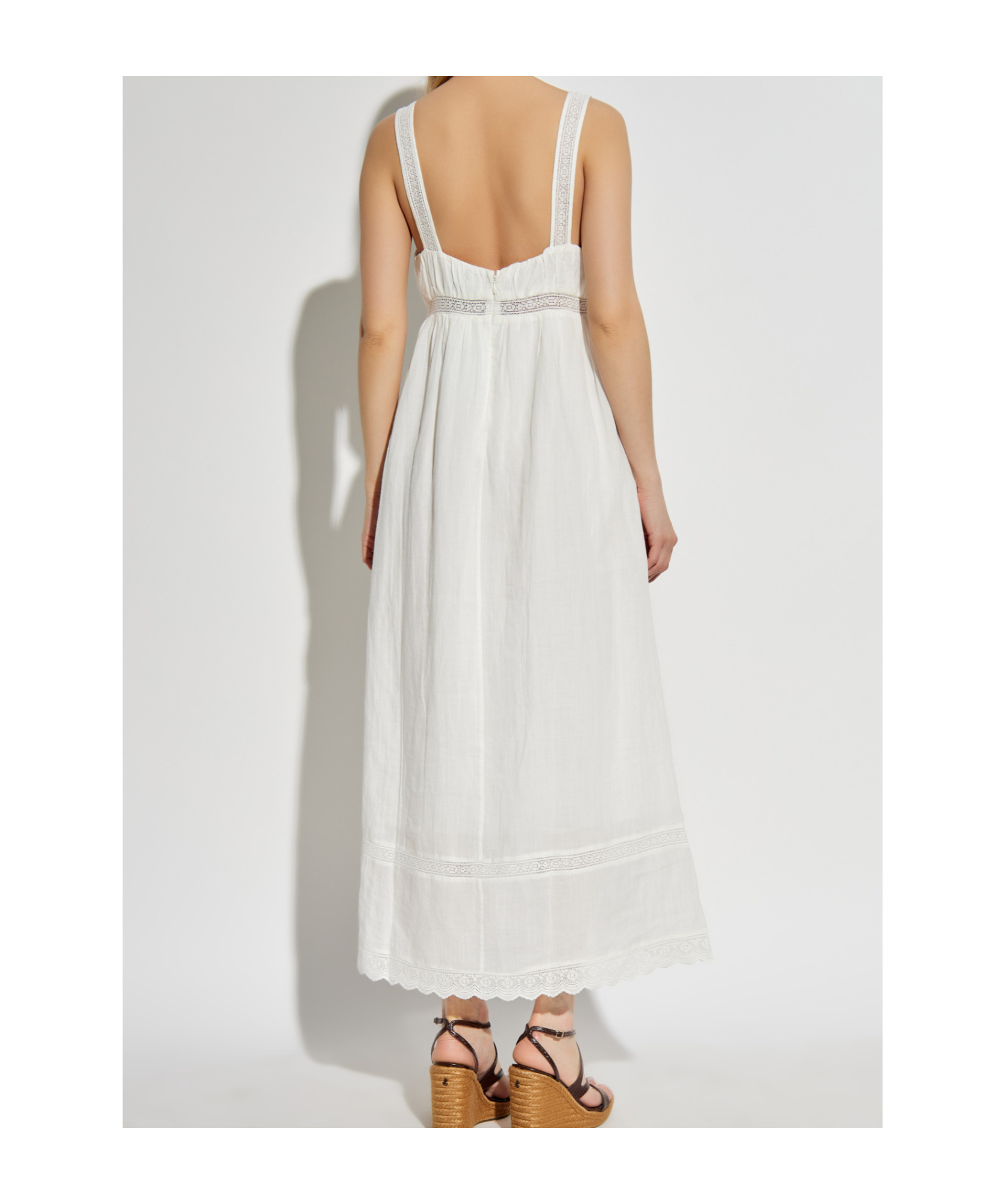 Shop Posse Lace-detailing Midi Dress