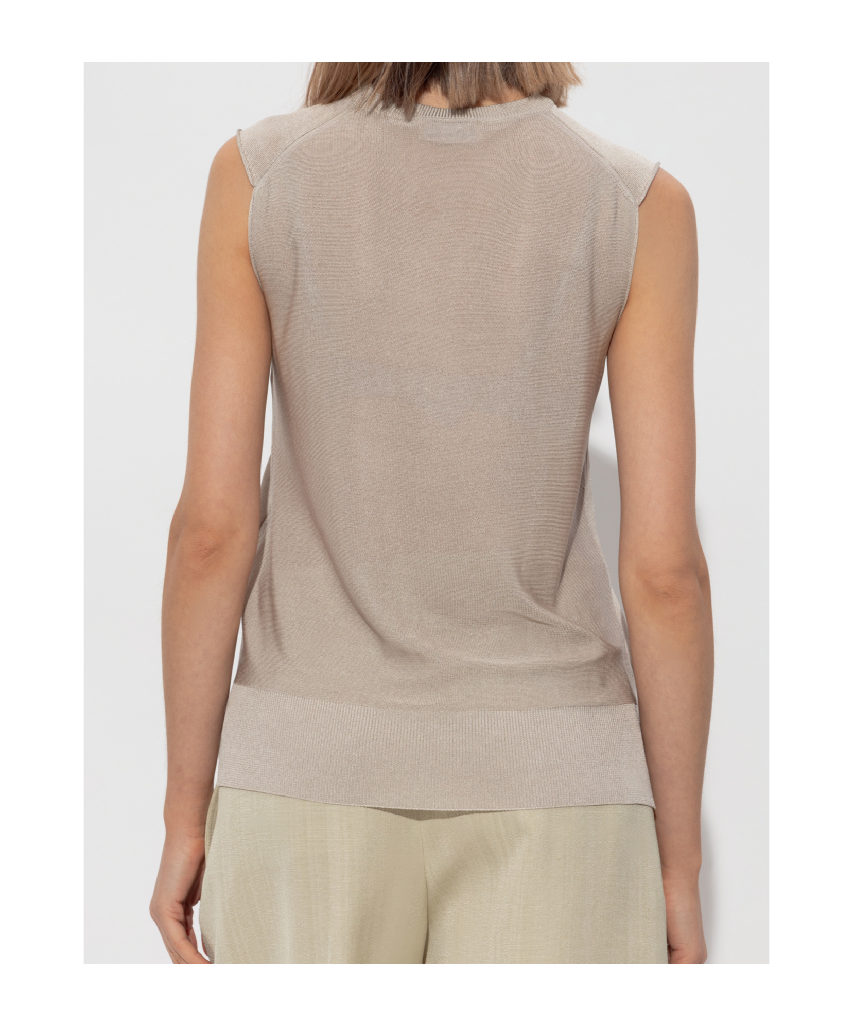 Jil Sander Knitted Vest In Nude