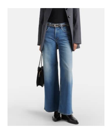 Citizen Of Humanity Loli Mid-rise Wide-leg Jeans In Blue