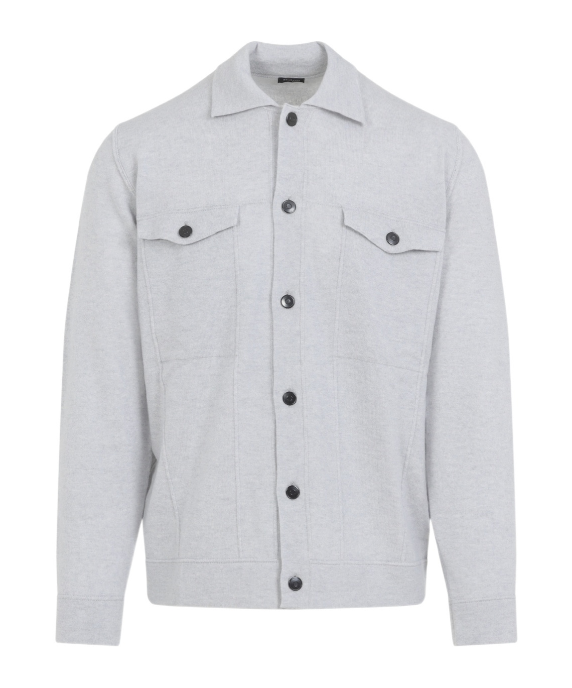 Kiton Stylish Jacket Featuring Chest Pockets And Long Sleeves In Gray