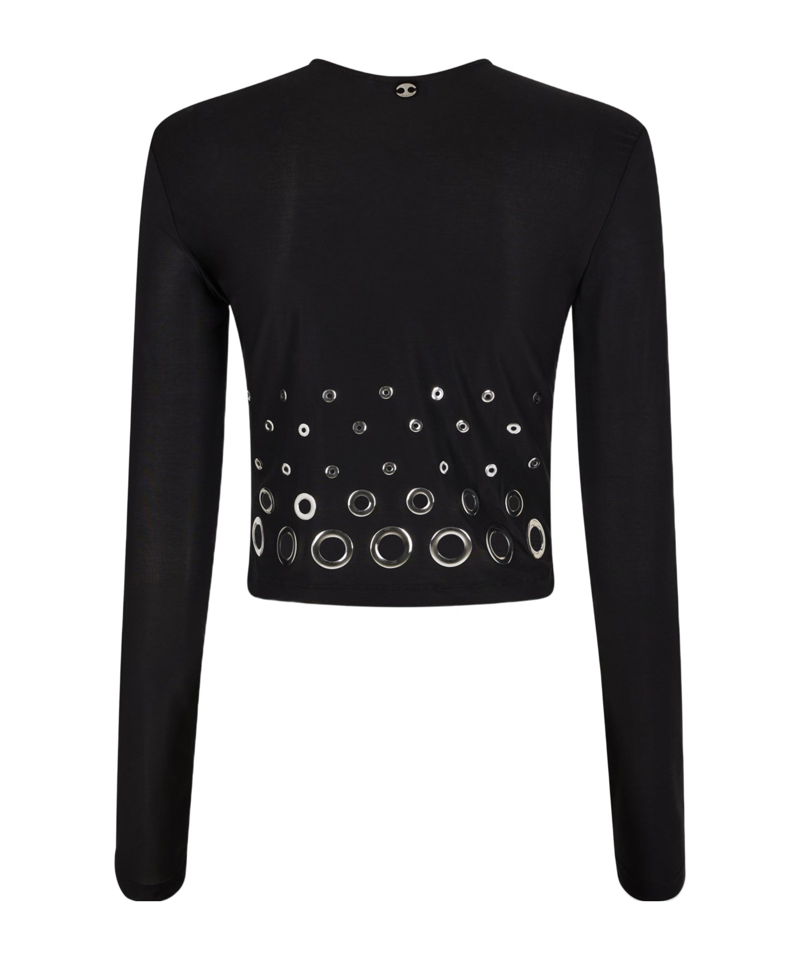 Rabanne Embellished Solid Jersey Second Skin Top In Black