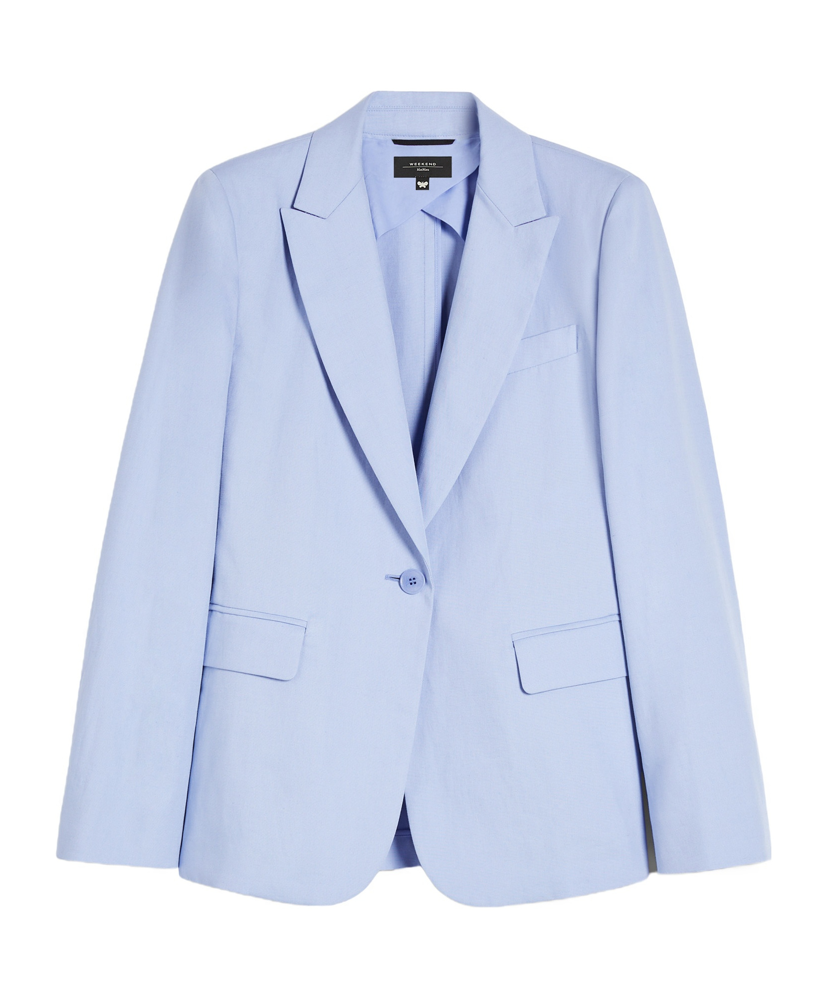 Weekend Max Mara Aletta Striped Single-breasted Blazer In Blue