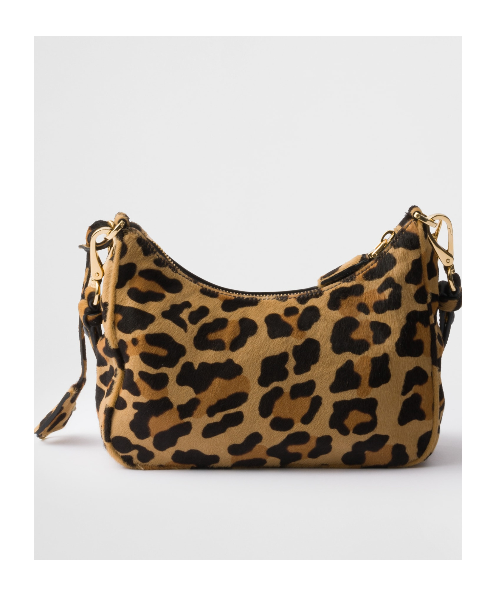 Prada Re-edition Leopard Ponyskin Mini Bag In Brown