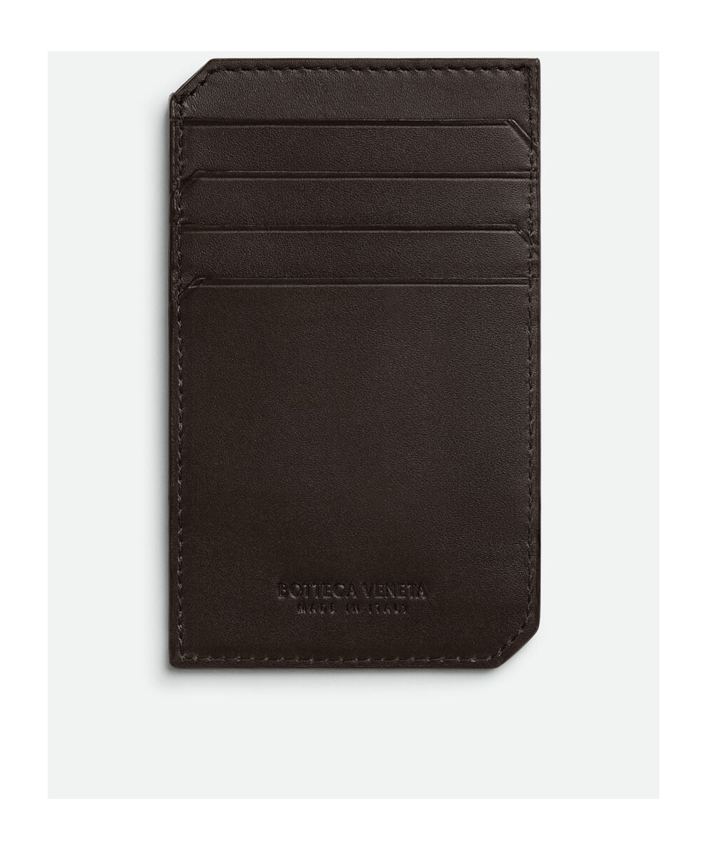 Bottega Veneta Intrecciato Piccolo Vertical Card Case In Black