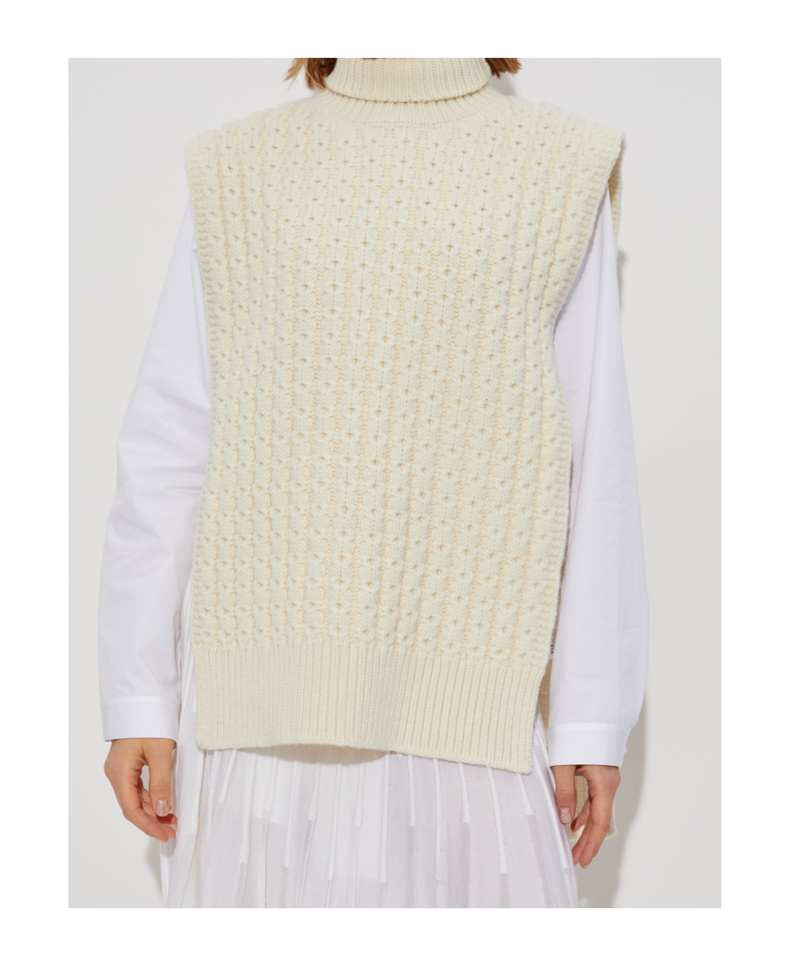Alaïa High-necked Cloak In Nude