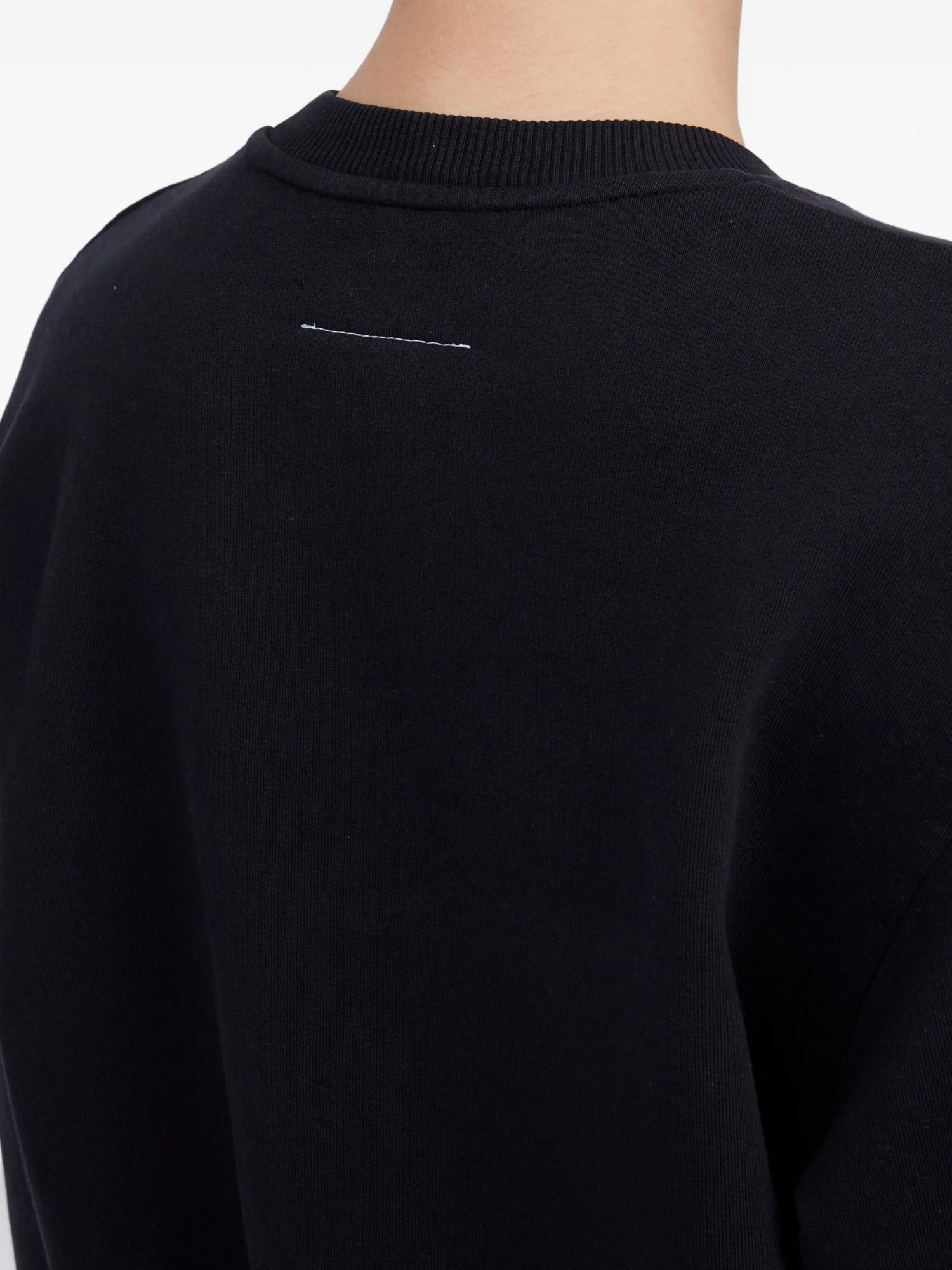 Shop Mm6 Maison Margiela Jersey Sweatshirt In Black