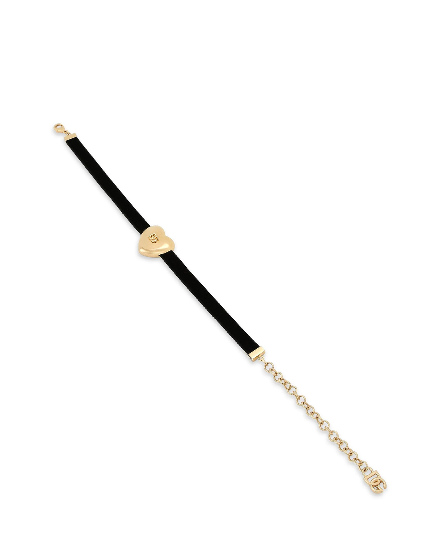 Dolce & Gabbana Heart-shaped Necklace In Black