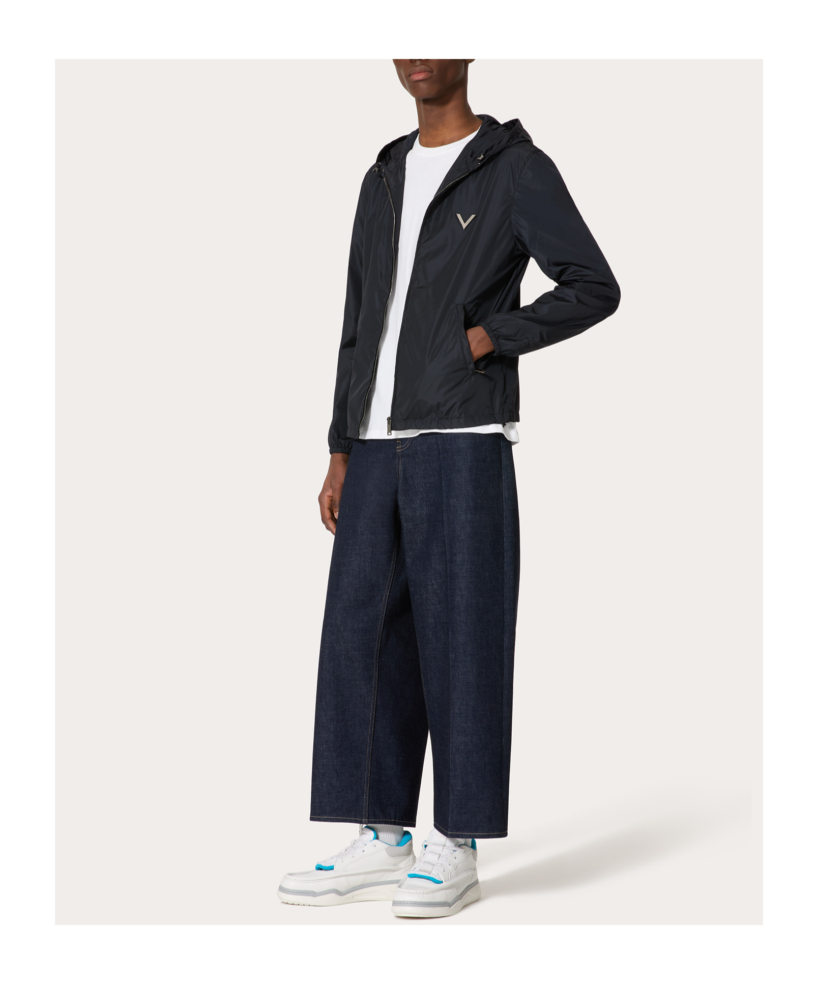 Valentino Long-sleeved Casual Jacket In Black