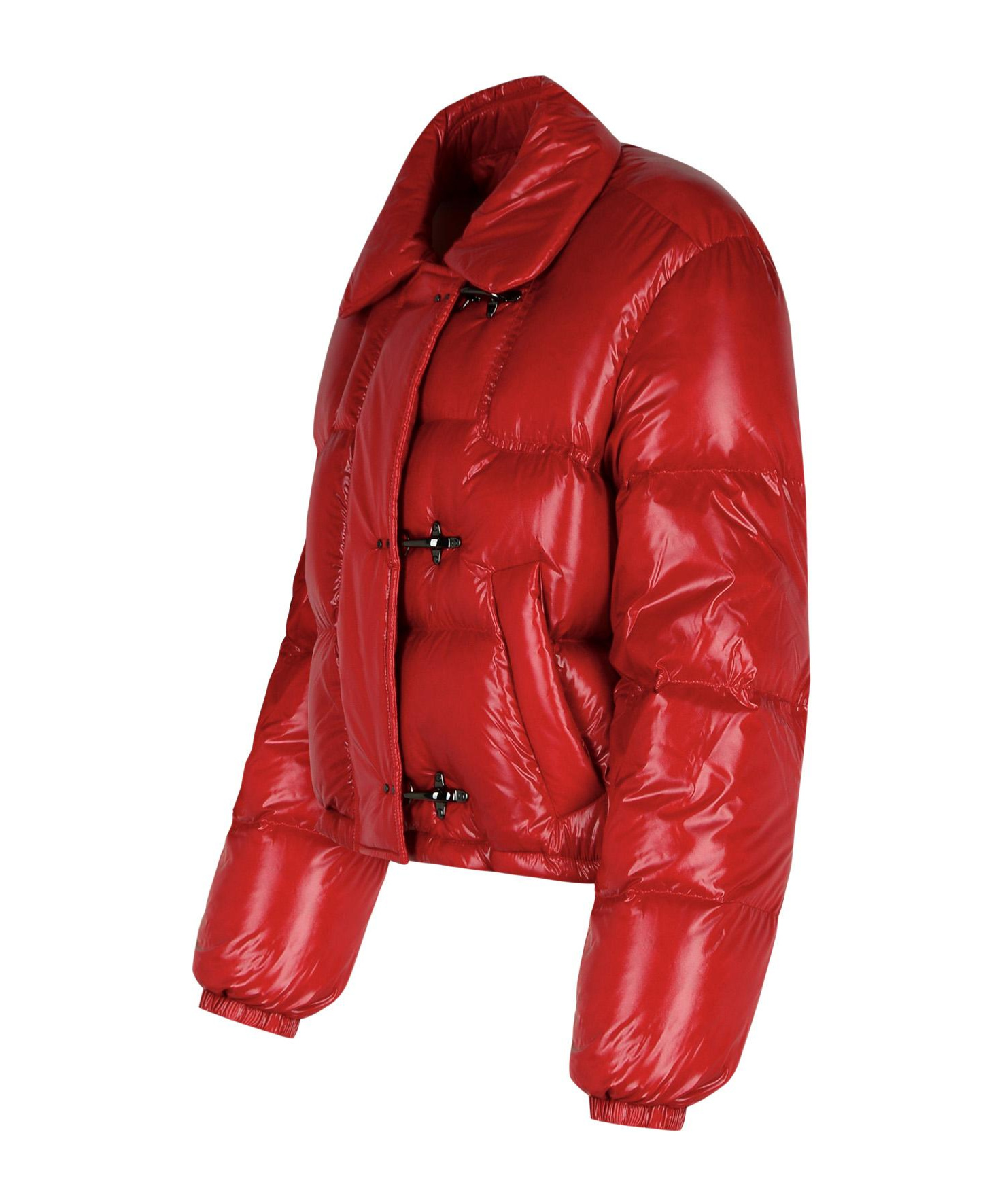 Fay 3 Hooks Cropped Down Jacket In Red
