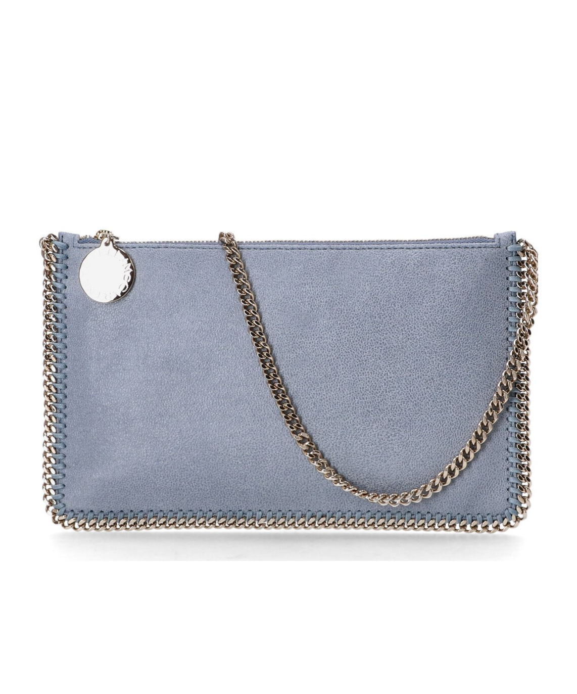 Stella Mccartney Falabella Chain Clutch Bag In Gray