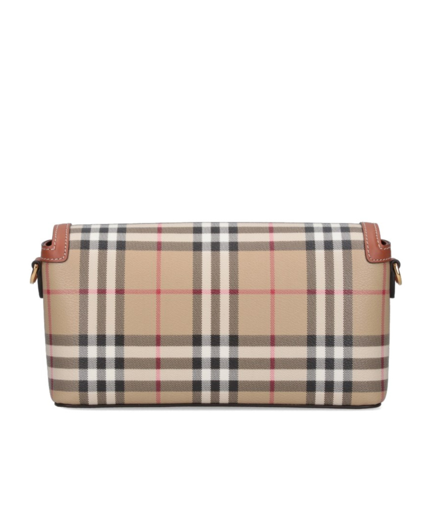 Burberry 'shoulder Bag With Check Pattern Notes In Nude