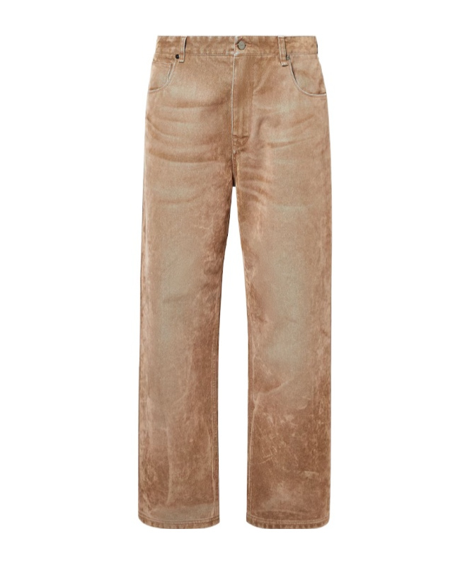 Fendi Belt Loop Jeans In Brown