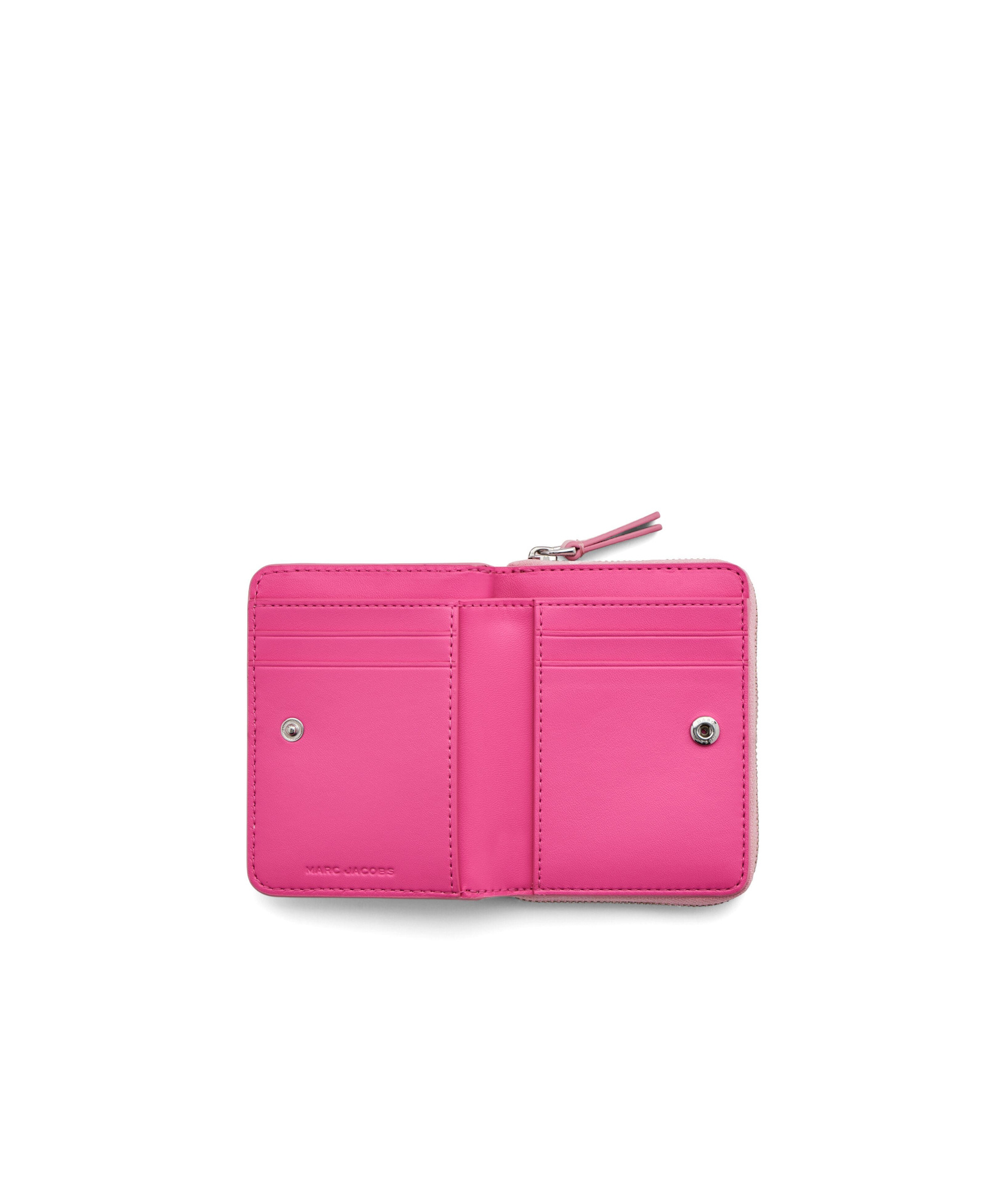 Marc Jacobs The Leather Mini Compact Wallet In Pink
