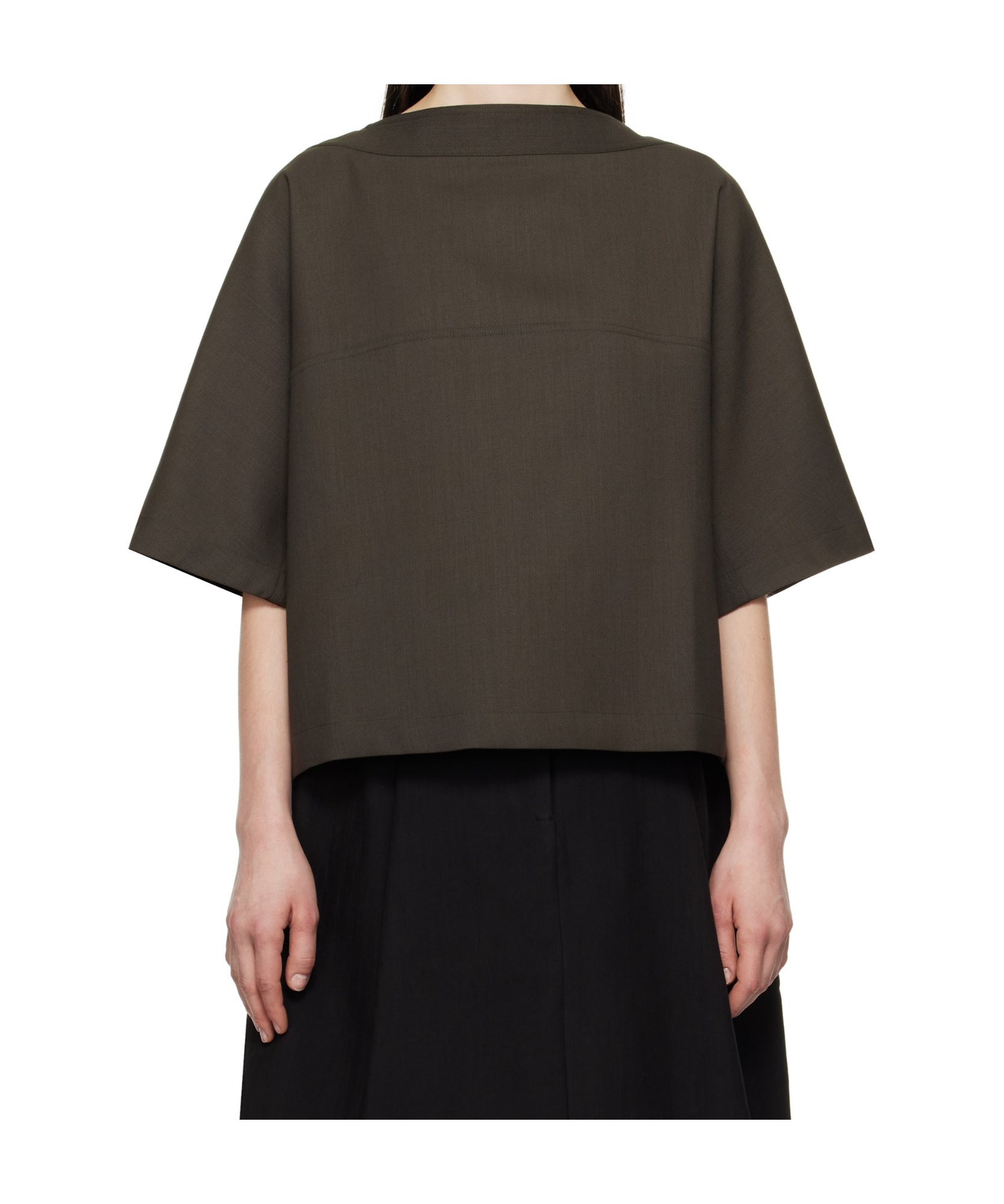 Studio Nicholson Round Neck Short Sleeve T-shirt In Black