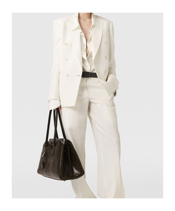 Stella Mccartney Double-breasted Blazer Jacket In White