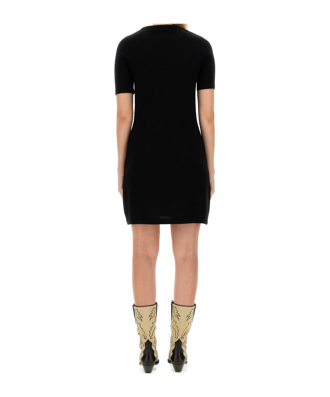 Moschino Knit Dress In Black