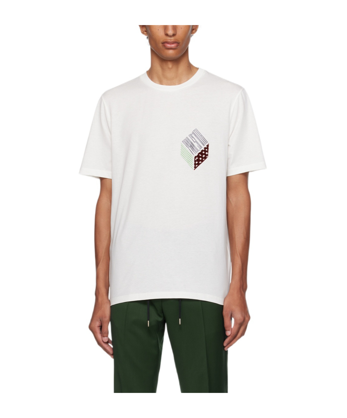 Shop Paul Smith Graphic-print Cotton T-shirt In White