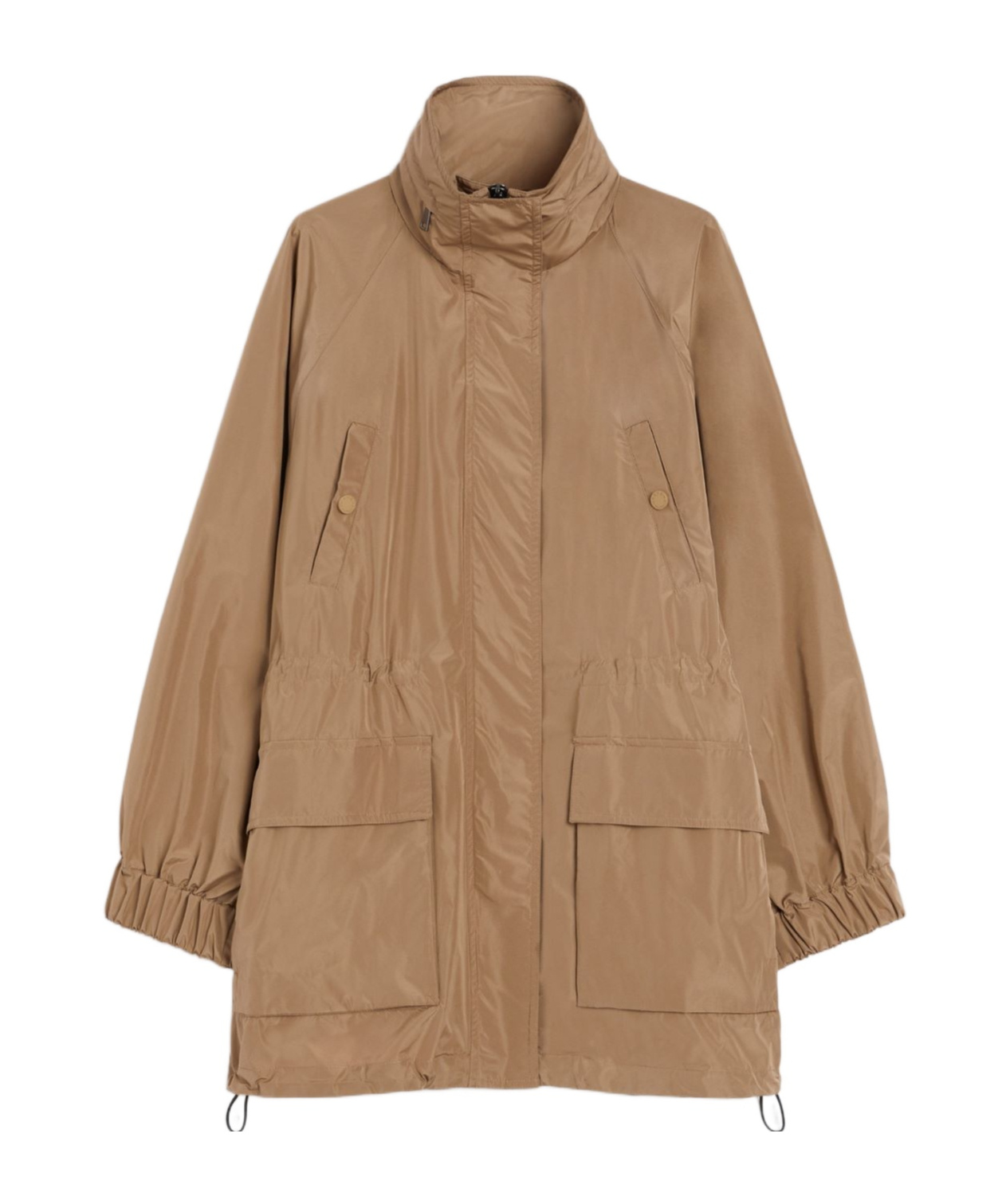 Weekend Max Mara Water-repellent Taffeta Windbreaker In Brown