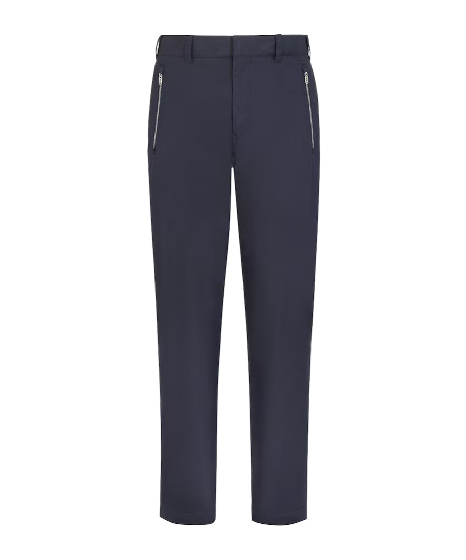 Fendi Mid-rise Tapered Trousers In Black