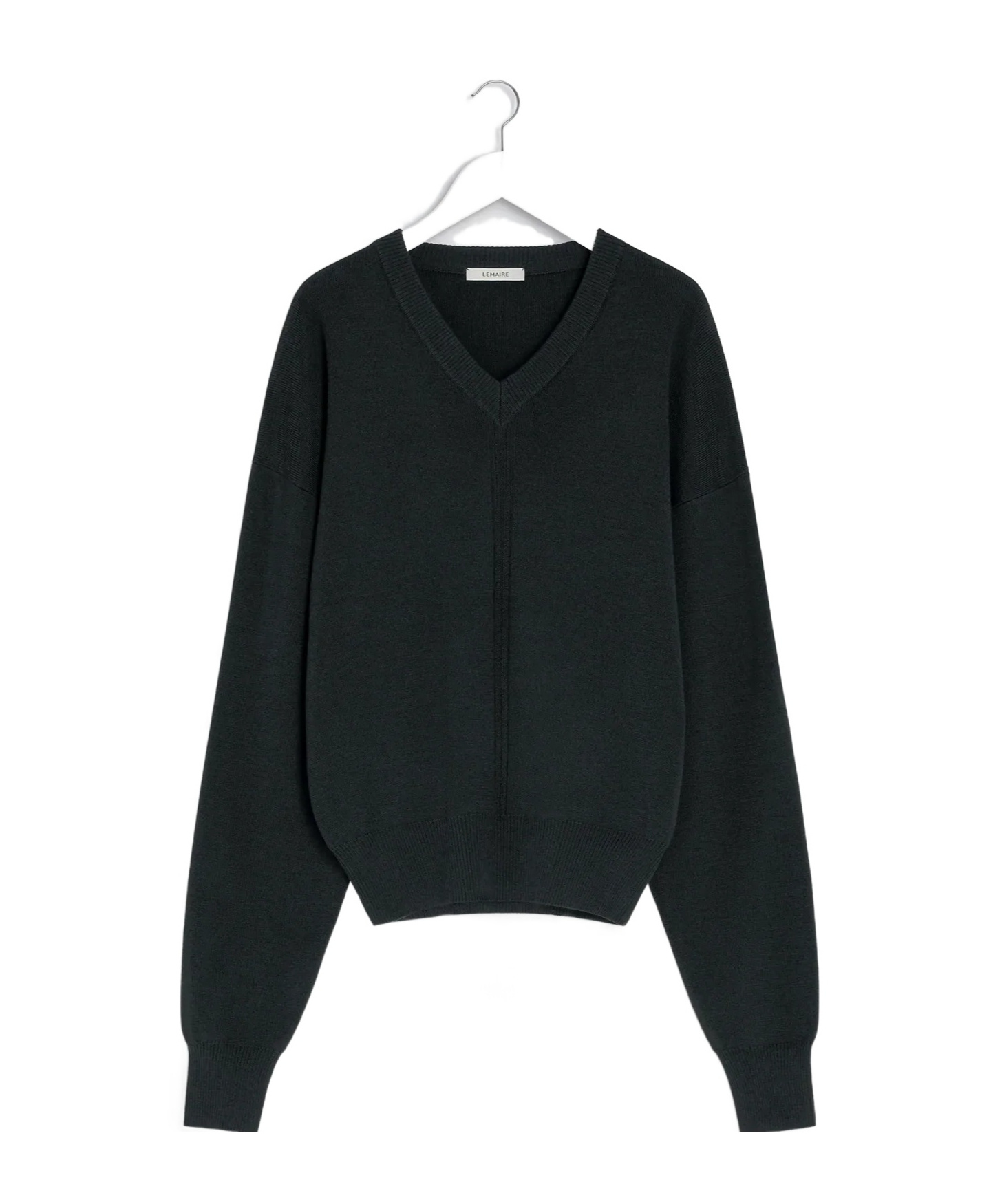 Lemaire Mens Boxy V-neck Jumper In Gray