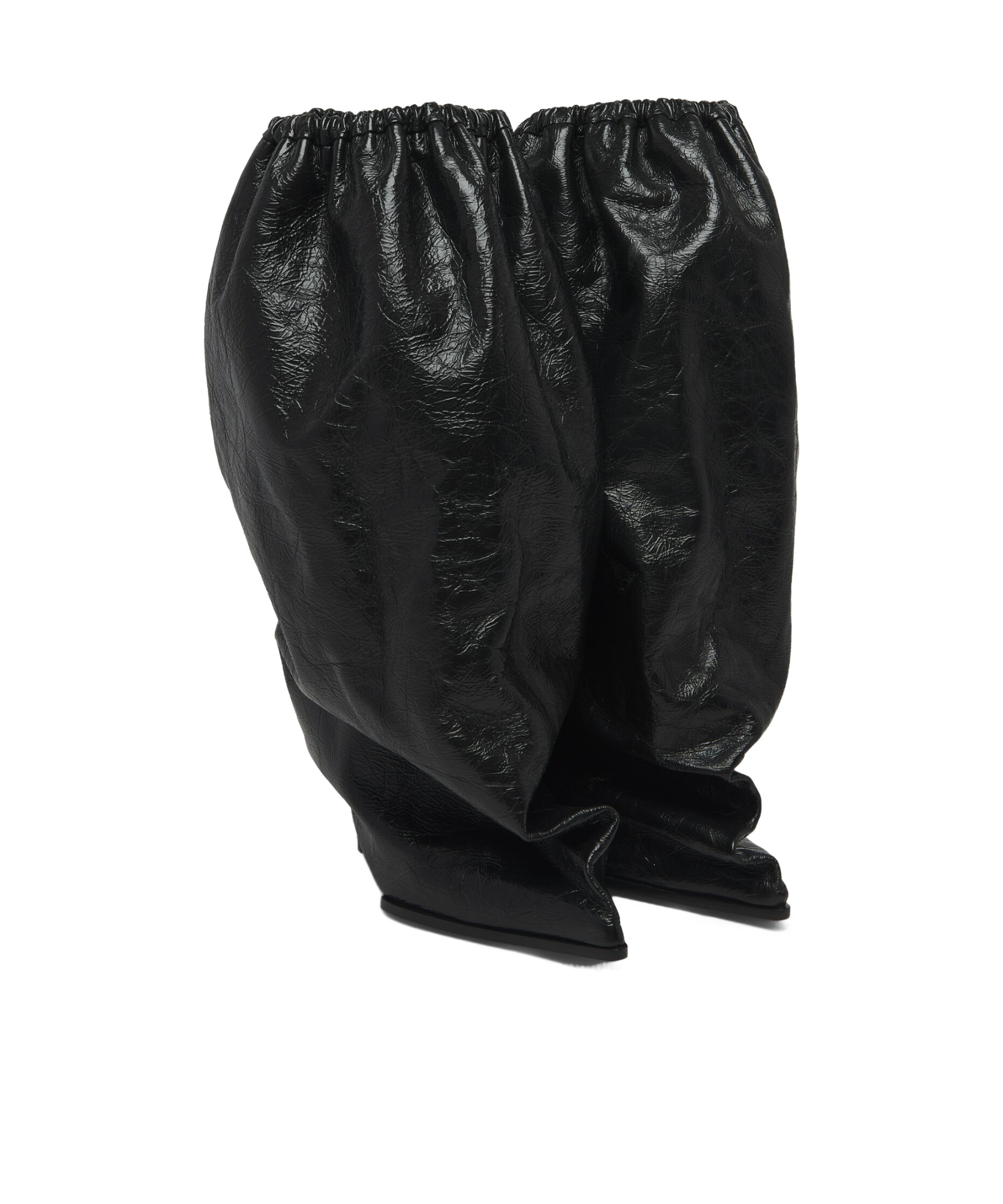 Alexander Mcqueen Elegant Black Leather Ankle Boots With 10.5 Cm Heel In Black
