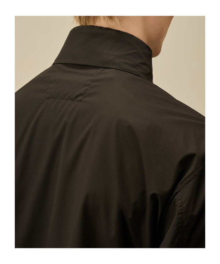 C.p. Company Utility Jacket With High Collar And Pockets In Black