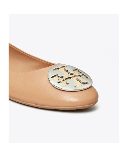 Tory Burch Ballerinas Double T Aus Veloursleder In Nude