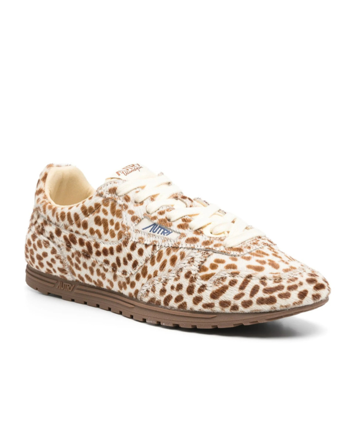Autry Windspin Sneakers In Animalier Pony Skin