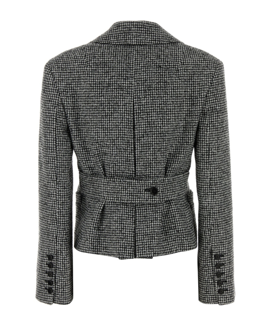 Ermanno Scervino Embroidered Wool Blend Blazer In Black