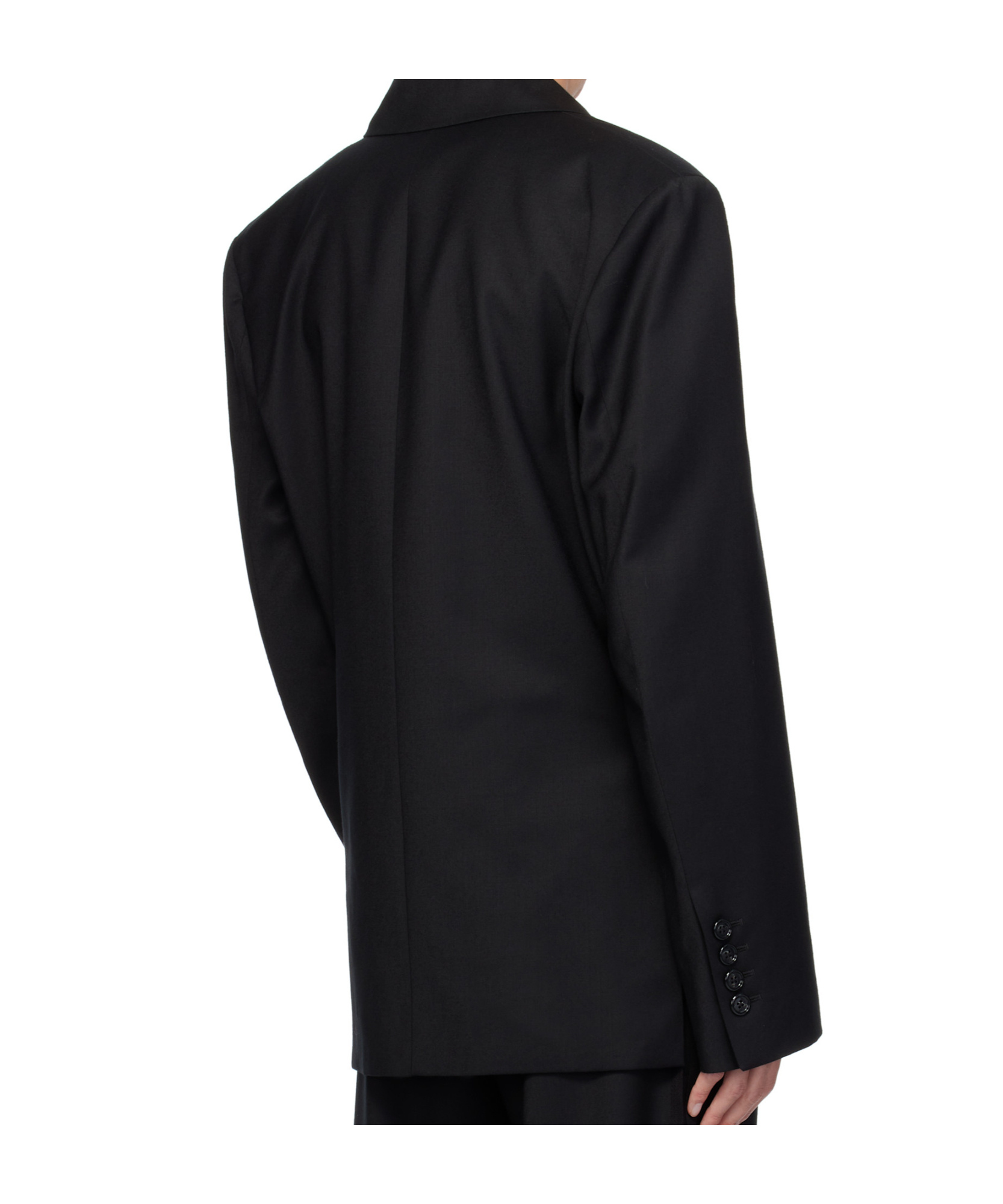 Ann Demeulemeester Long-sleeved Suit Coat In Black