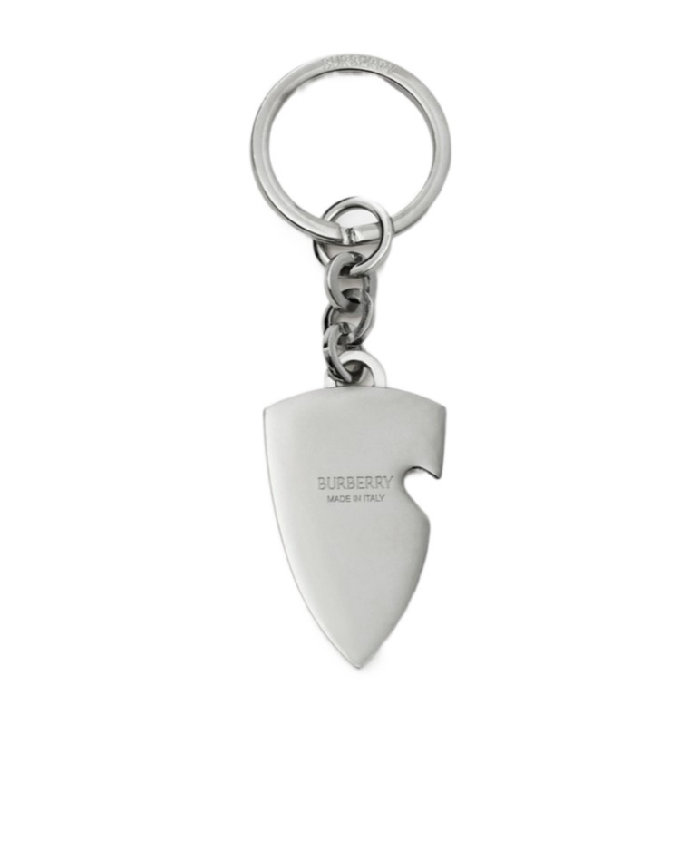 Burberry B Shield Keyring In White