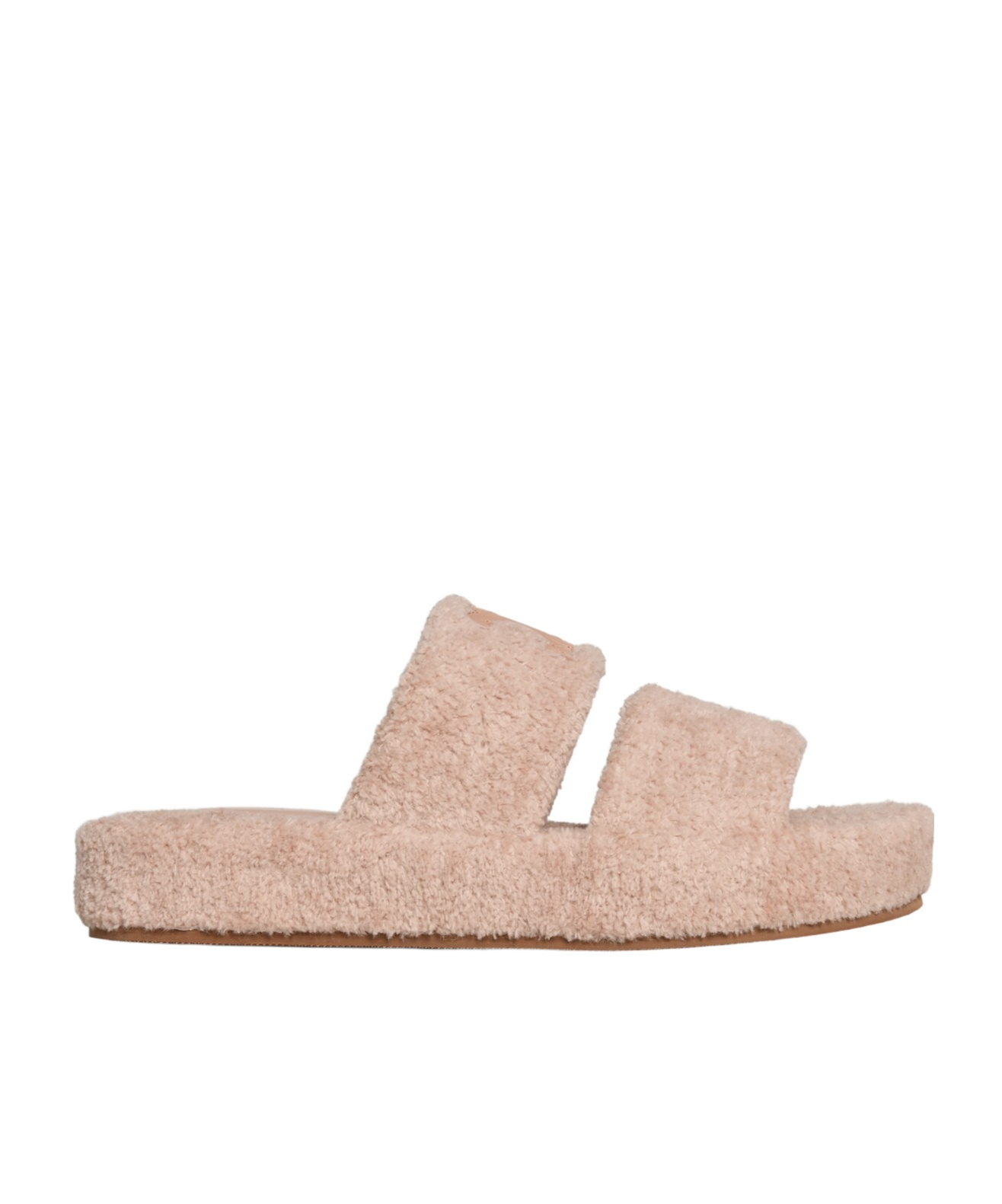 Celine Triomphe Sponge Fabric Slippers In Pink