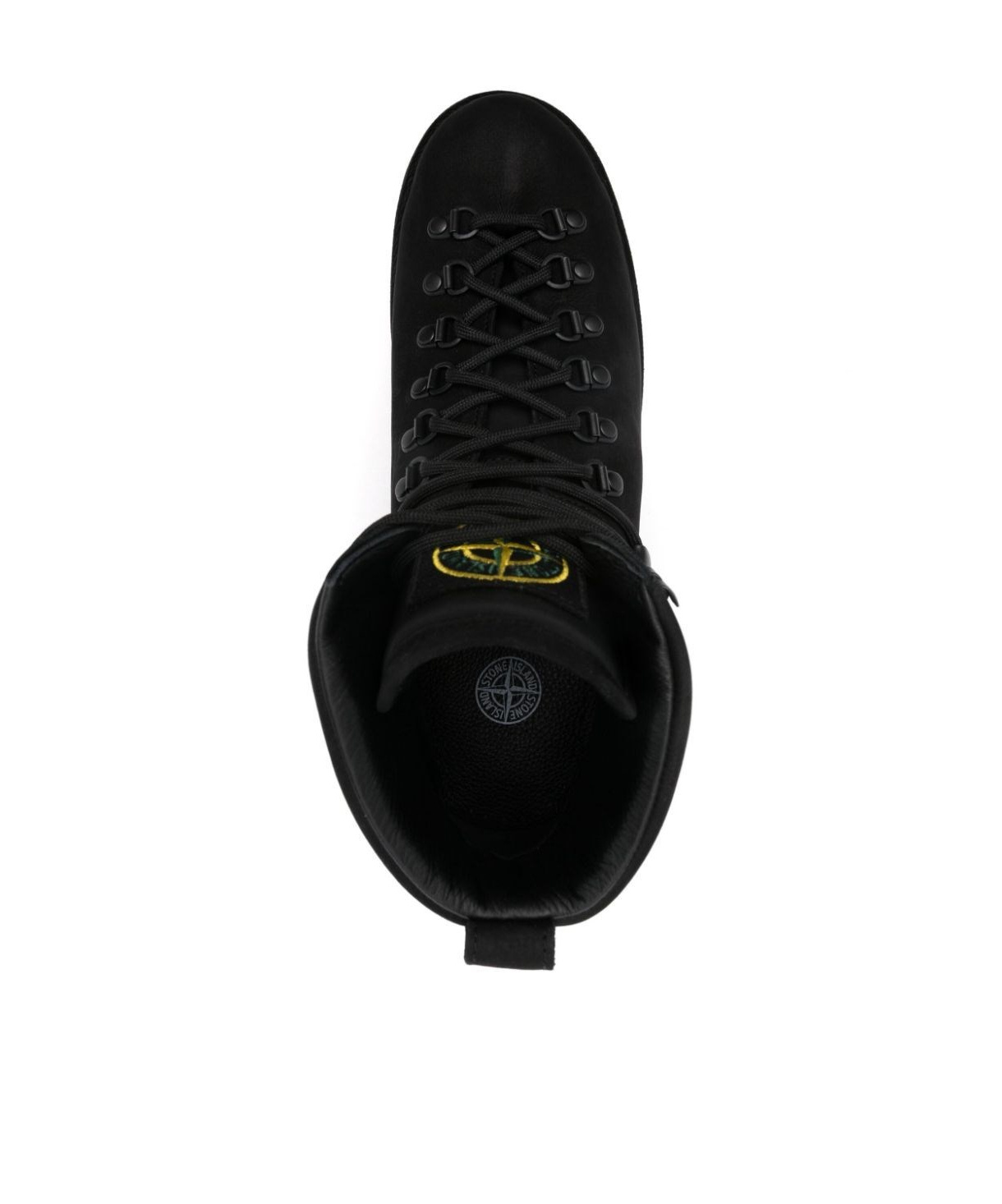 Stone Island Boot With Rubber Sole And Cushioning In Black