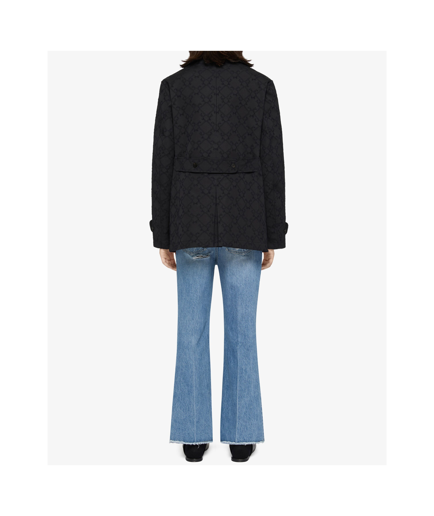 GIVENCHY PEA COAT IN MONOGRAM 72 COTTON