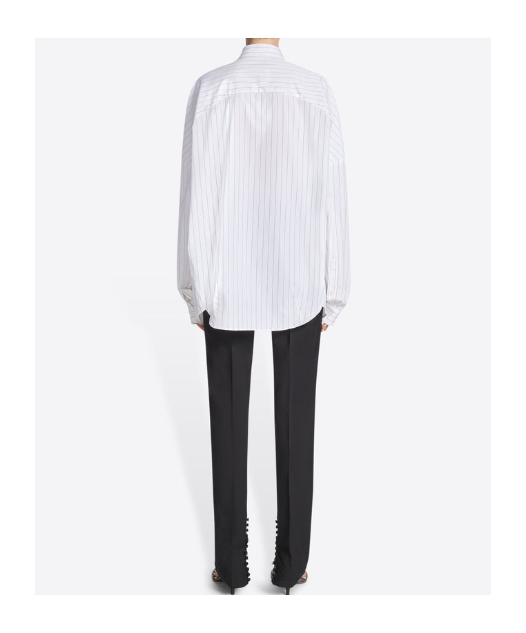 Dries Van Noten Pinstripe Button-down Shirt In Soft Viscose-cotton Blend