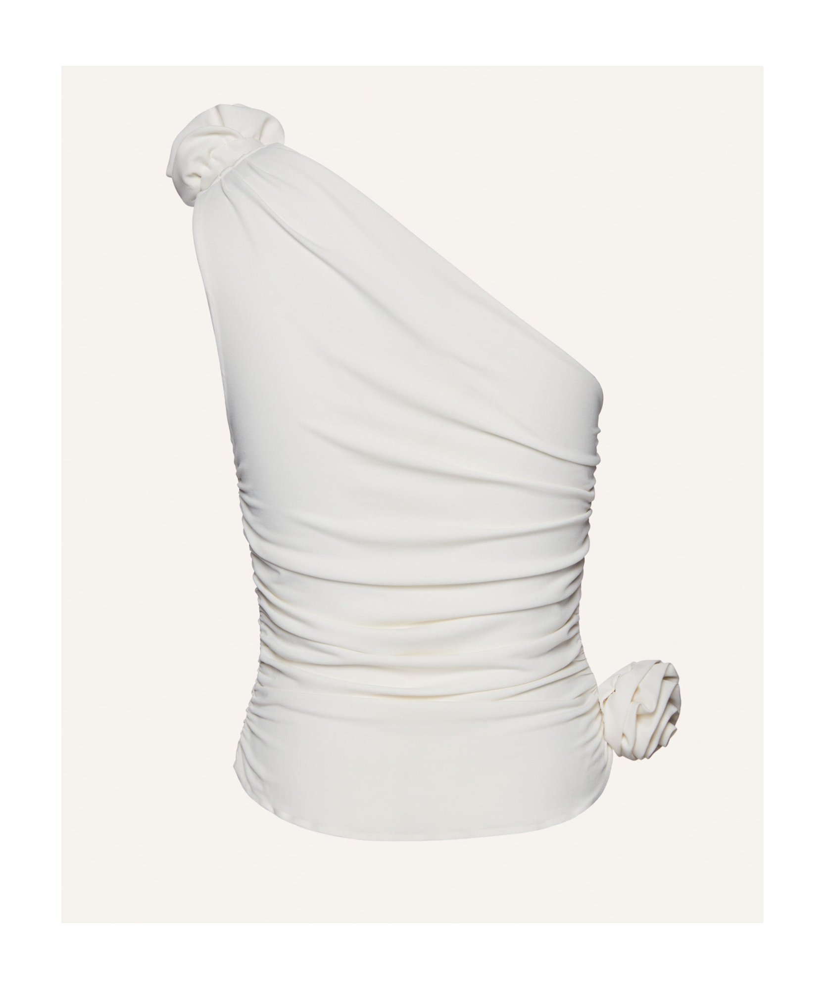 Magda Butrym One-shoulder Jersey Top In White