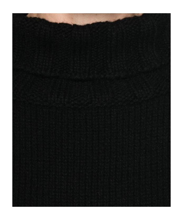 Jil Sander Black Cashmere Blend Oversize Sweater In Black