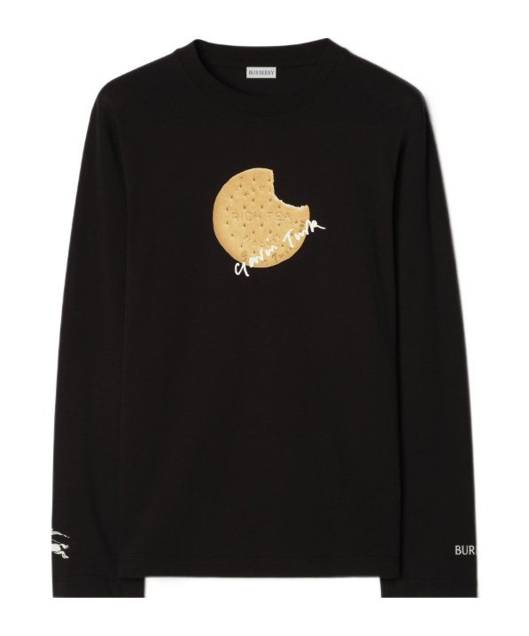 Burberry Biscuit Cotton Sweatshirt In Black
