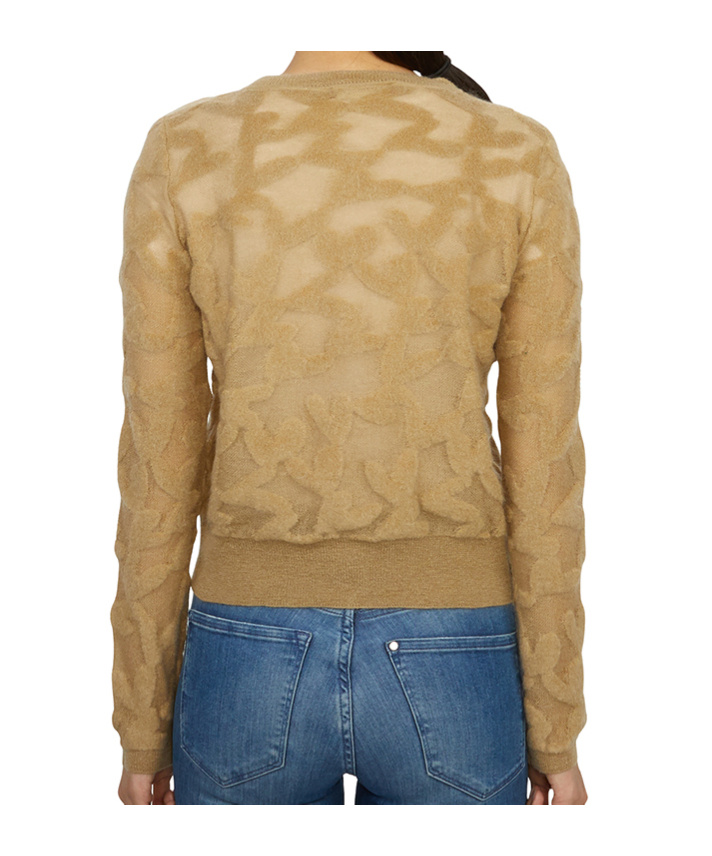 Max Mara Long-sleeved Cardigan In Nude