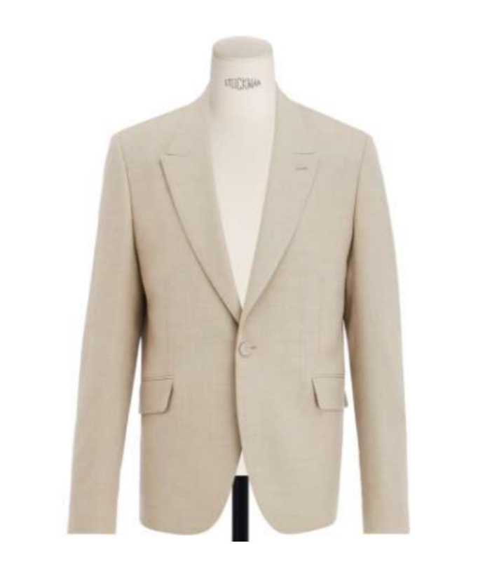 Dior Single Breasted Blazer In Nude