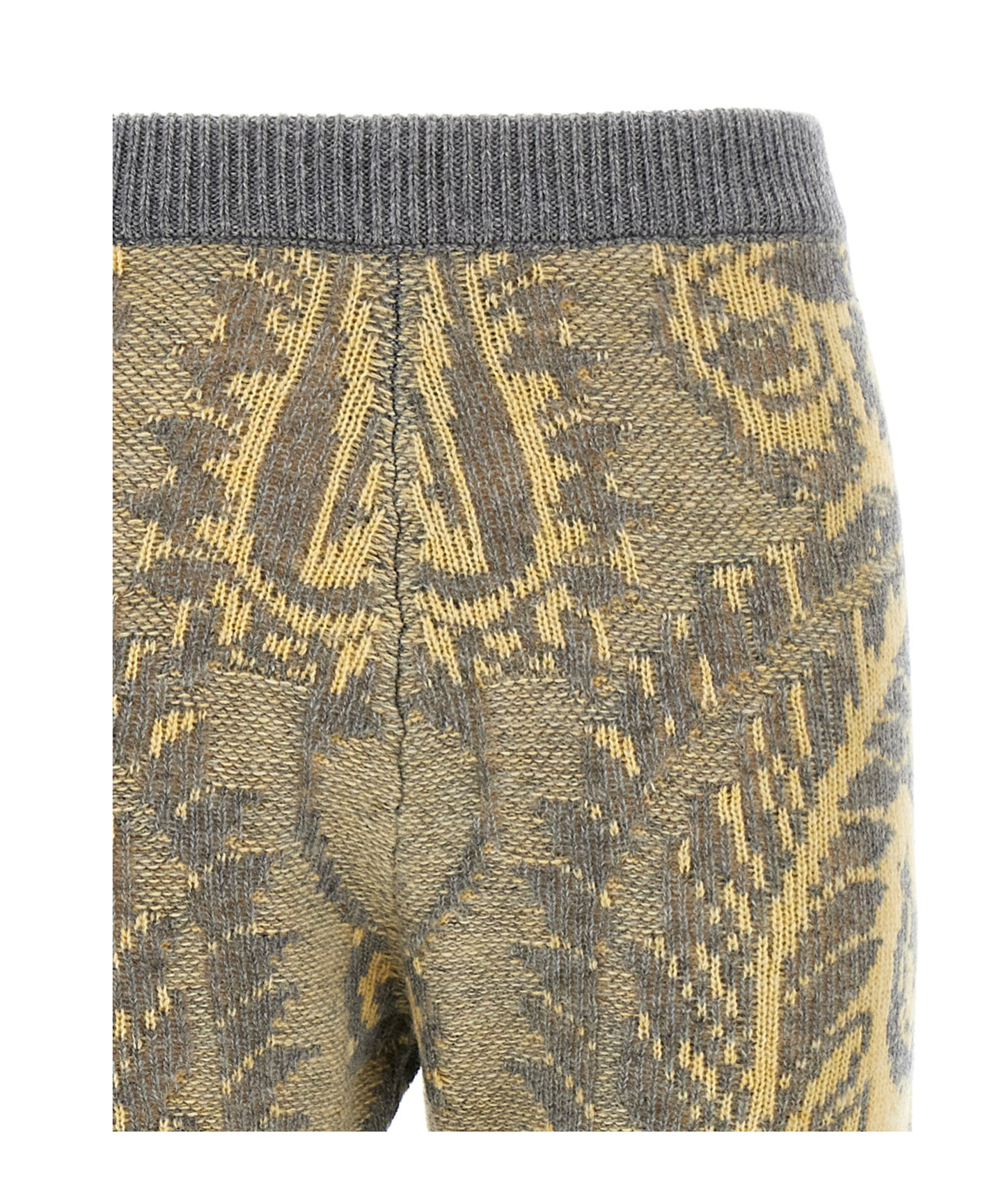 Shop Etro Paisley Intarsia Flared Trousers In Nude