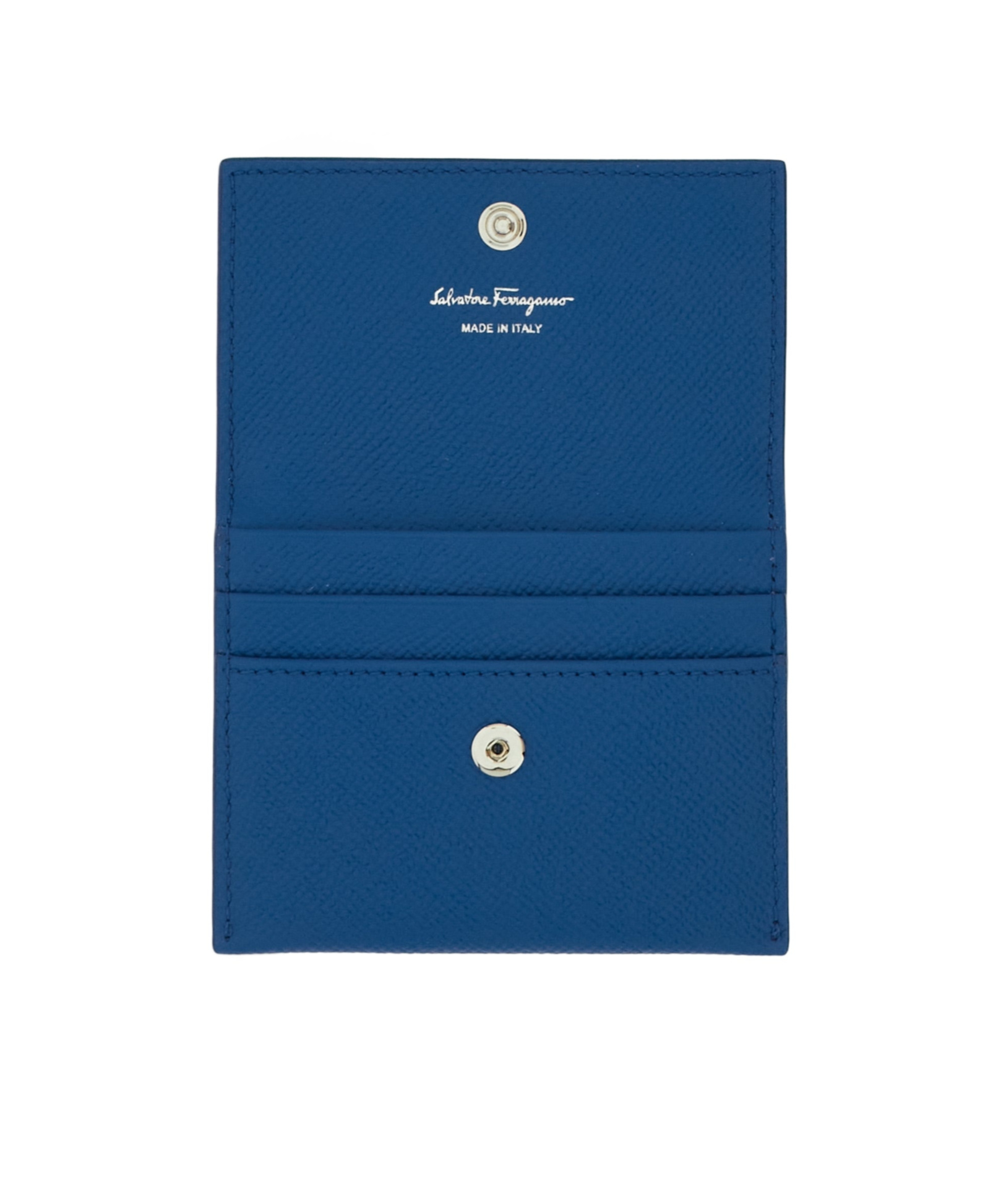 Ferragamo Gancini Credit Card Holder In Blue