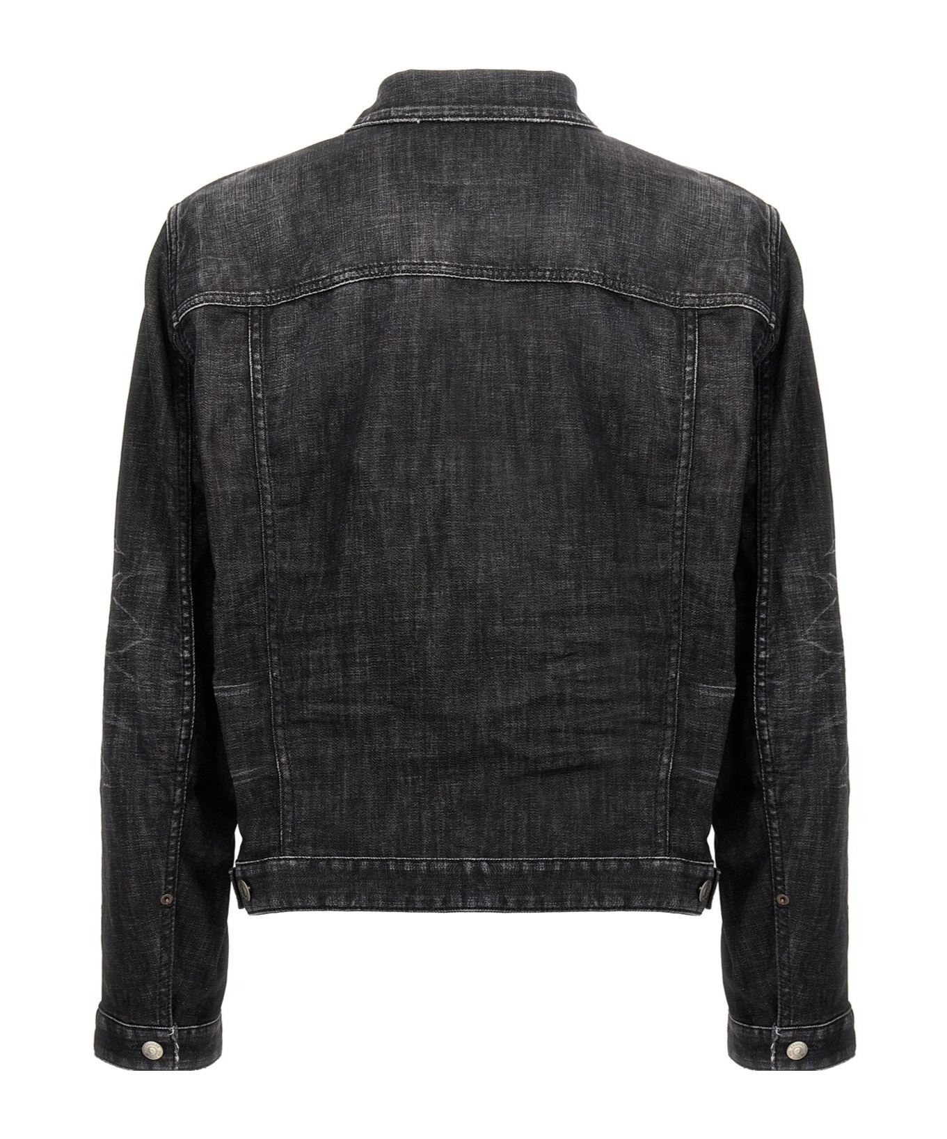 Dsquared2 Distressed Denim Jacket In Black
