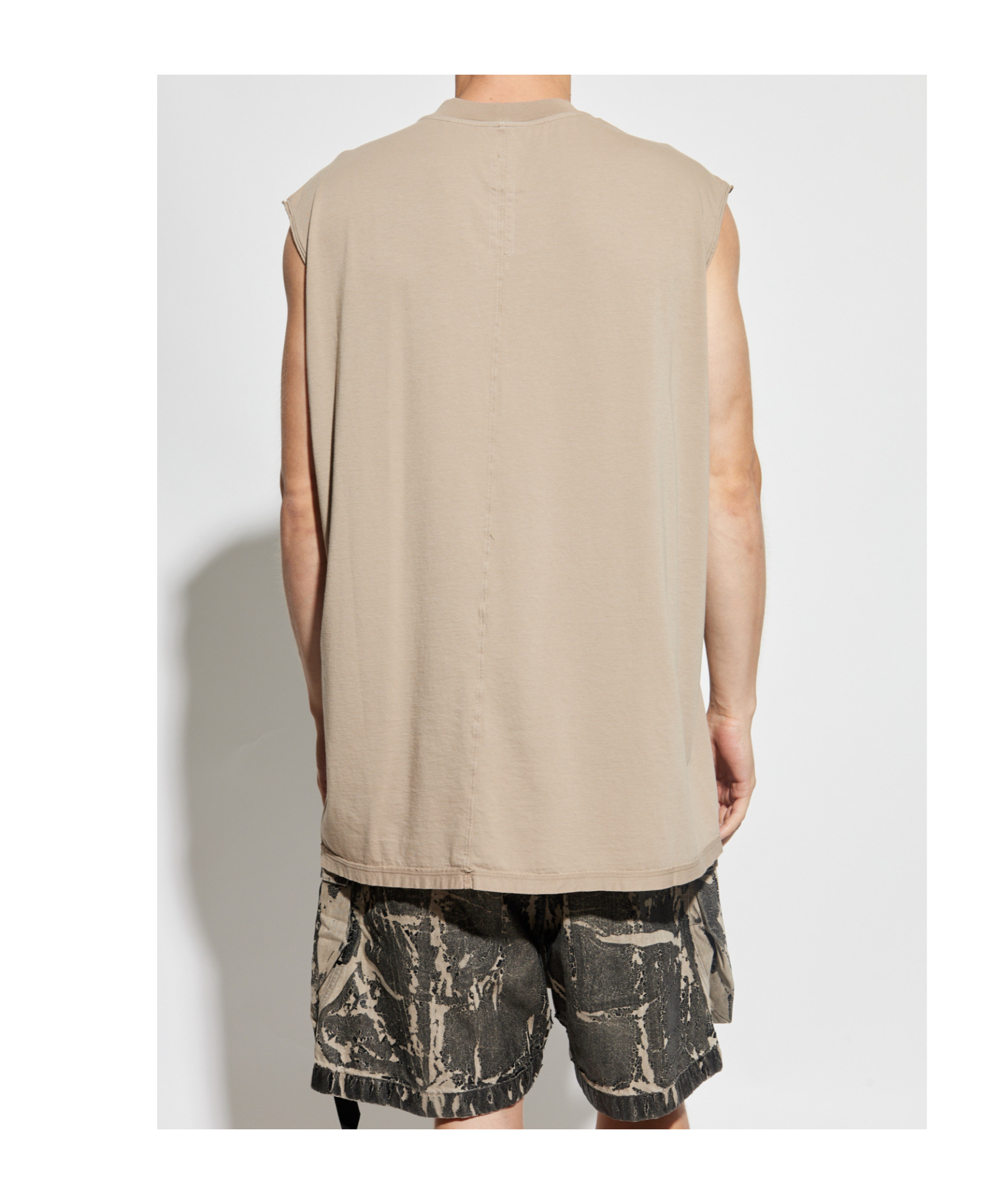 Rick Owens Drkshdw Graphic-print Sleeveless Tank Top In Neutral